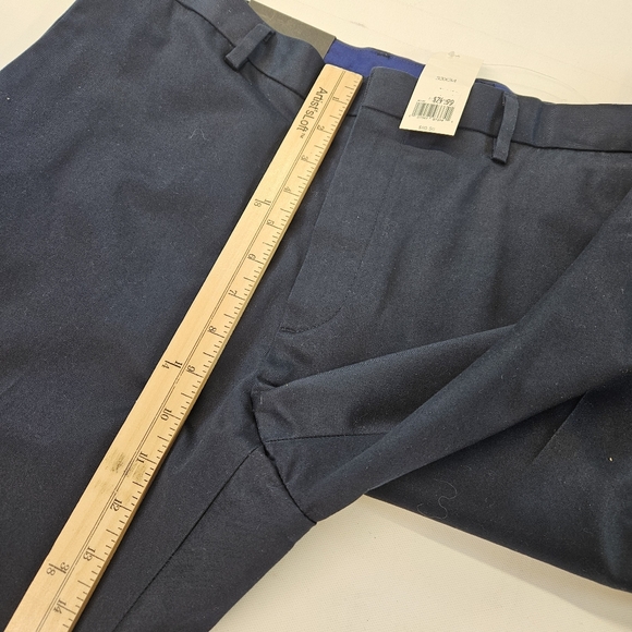 Banana Republic NWT Pants Mens 33 x 34 Navy BLUE Slim Fit Non Iron Dress Stretch - Picture 3 of 11